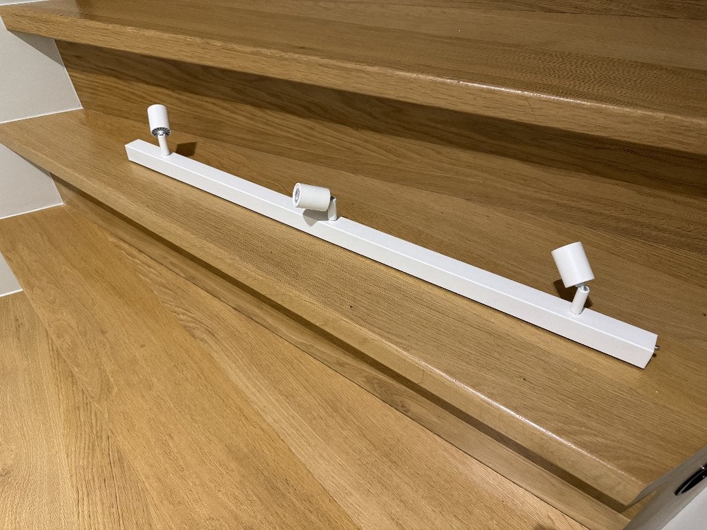 IKEA BÄVE led-plafondspot wit – 3 verstelbare spots, Gebruikt, Geschikt voor plafondmontage, Overige fittingen, Ophalen of Verzenden