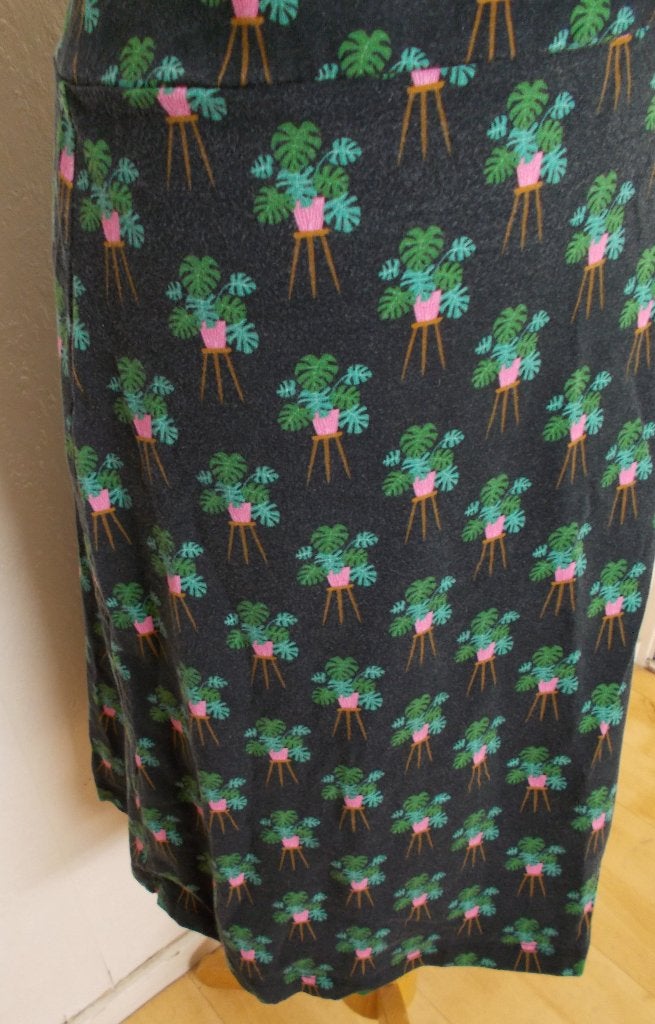 Grappig kamerplanten print rokje van Tante Betsy! M, Maat 38/40 (M), Bruin, Verzenden, Knielengte