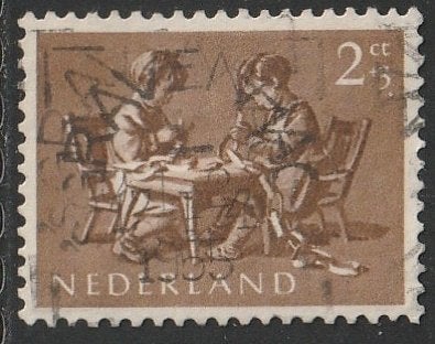 Nederland 1954 649 Kind 2c, fröbelen, Gest, Ophalen of Verzenden, Na 1940, Gestempeld
