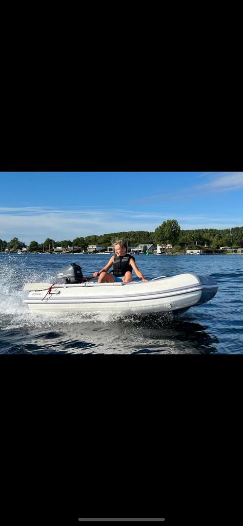 Rubbere opzet boot 270 x 153 + 6pk Yamaha motor, Watersport en Boten, Rubberboten, Ophalen, Airdeck, Yamaha, Zo goed als nieuw
