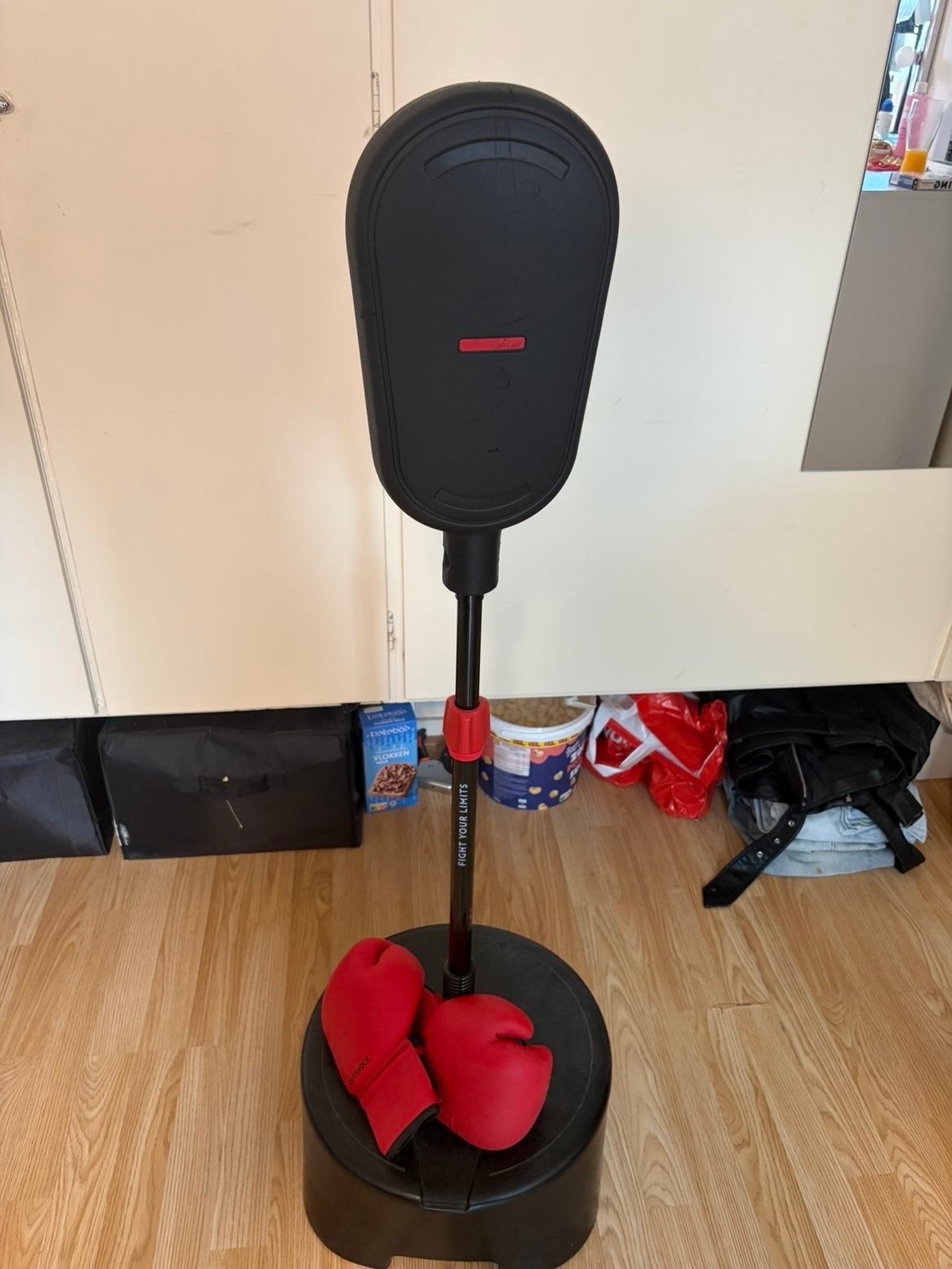 Boksbal en bokshandschoenen voor Kinderen, Sport en Fitness, Ophalen, Gebruikt, Boksbal
