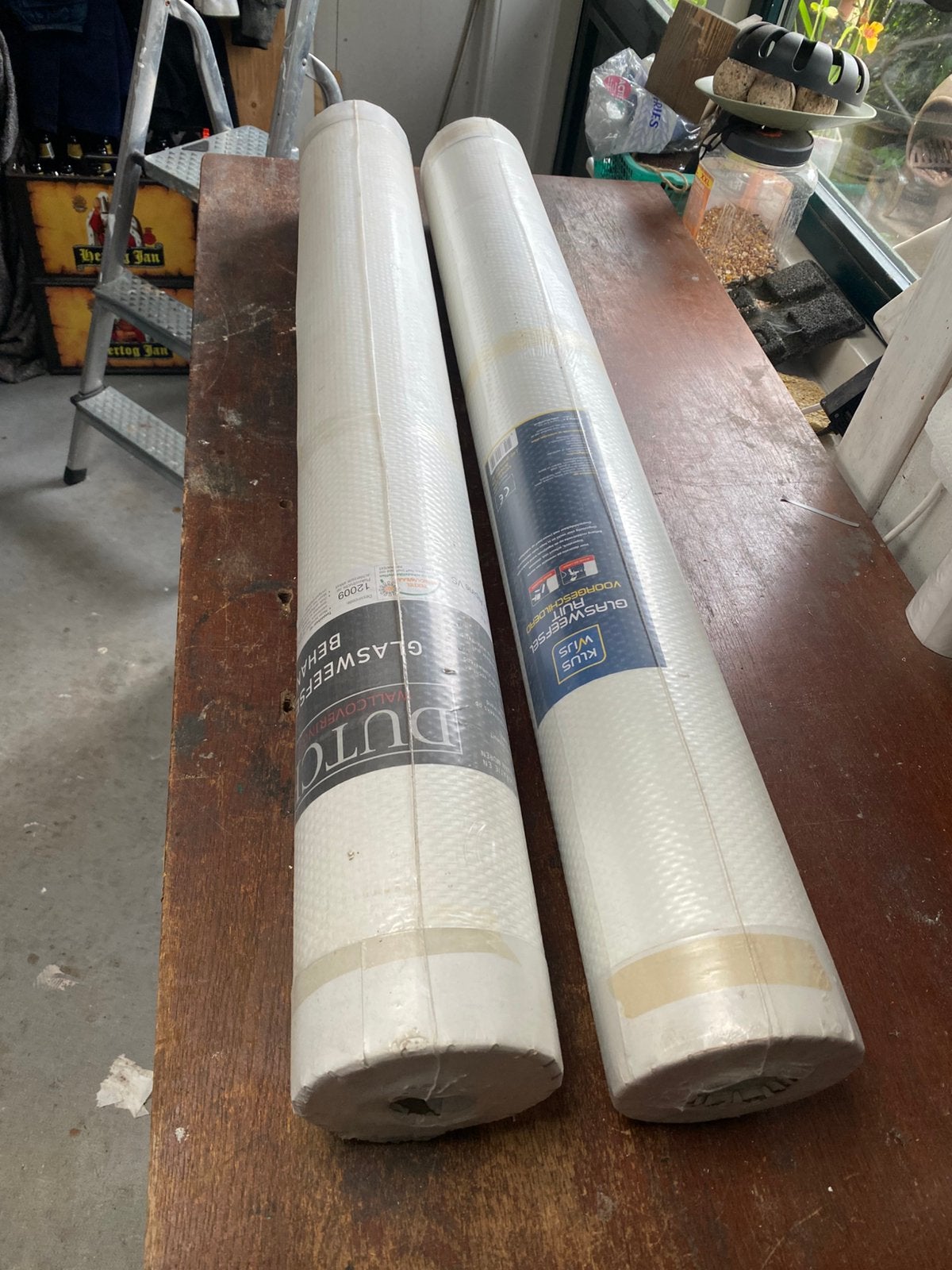 2 st. Glasvezel behang ruit voorgeschilderd nieuw, Ophalen