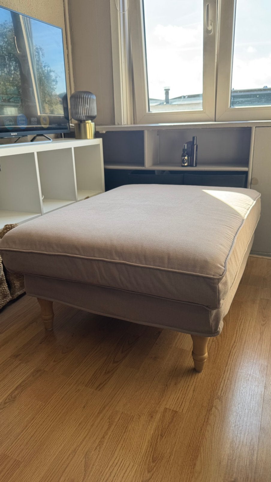 Stocksund Hocker/Poef beige, Ophalen, IKEA STOCKSUND, 75 tot 100 cm, Zo goed als nieuw