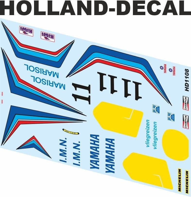 Decals Yamaha YZR 500 I.M.N. Boet van Dulmen 1/9, Overige merken, Nieuw, Ophalen of Verzenden, Groter dan 1:32