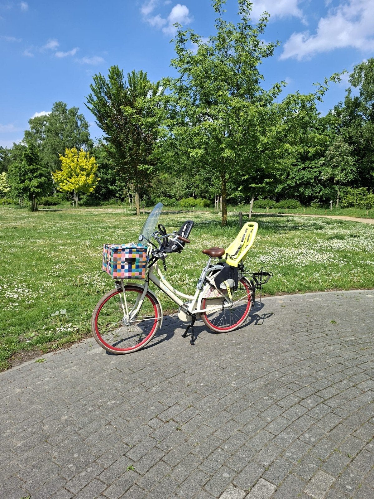 Cortina fiets met Yepp voor- en achterzitje, Ophalen, Achterzitje, Yepp, 9 t/m 18 kg
