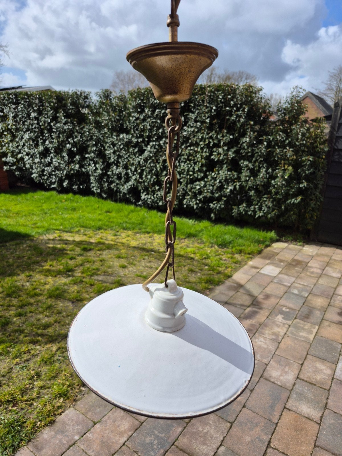 oude stal lamp, Ophalen of Verzenden
