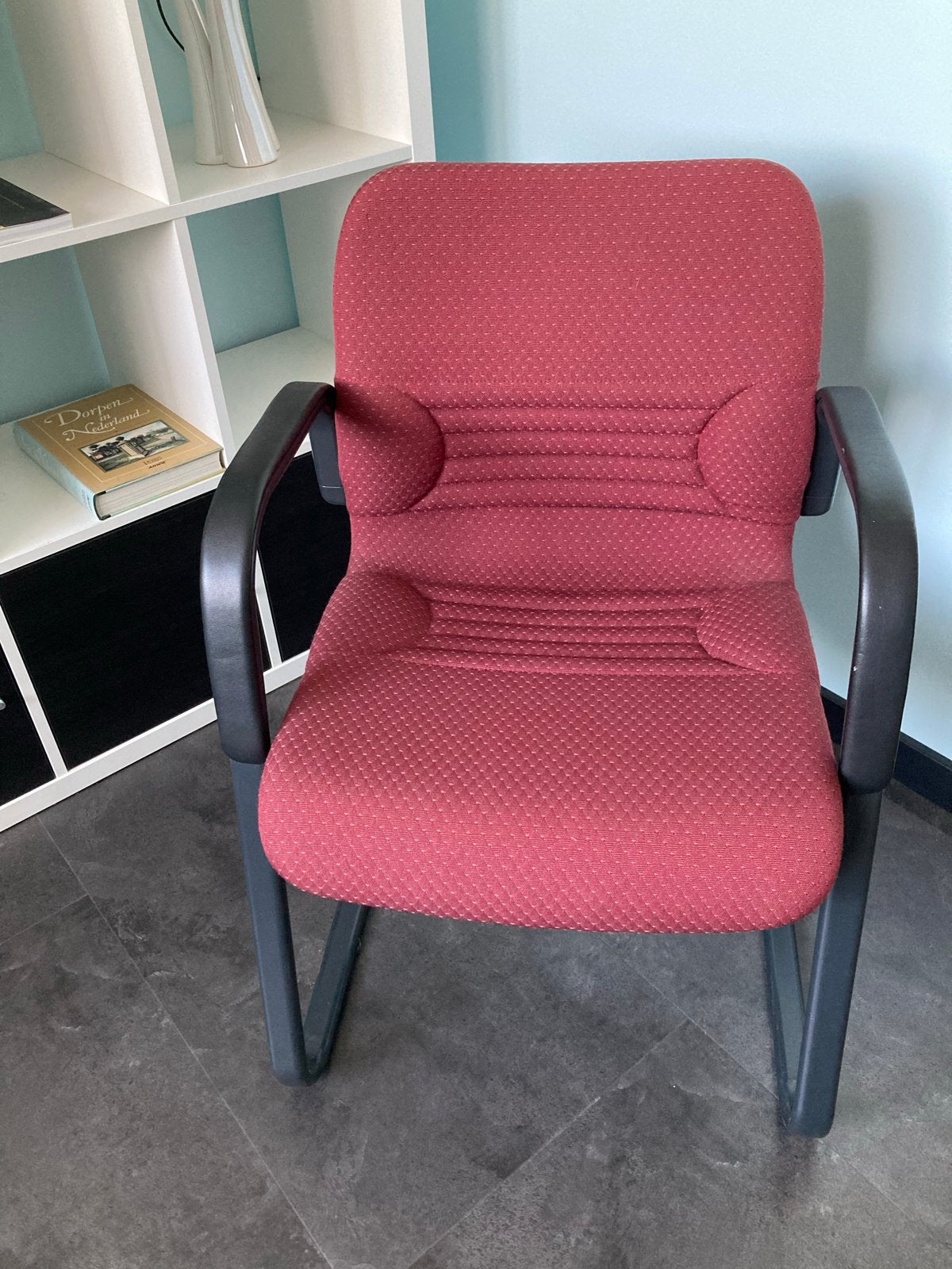 Comfortabele rode bureaustoel 4 stuks, Ophalen, Gebruikt, Rood, Eén