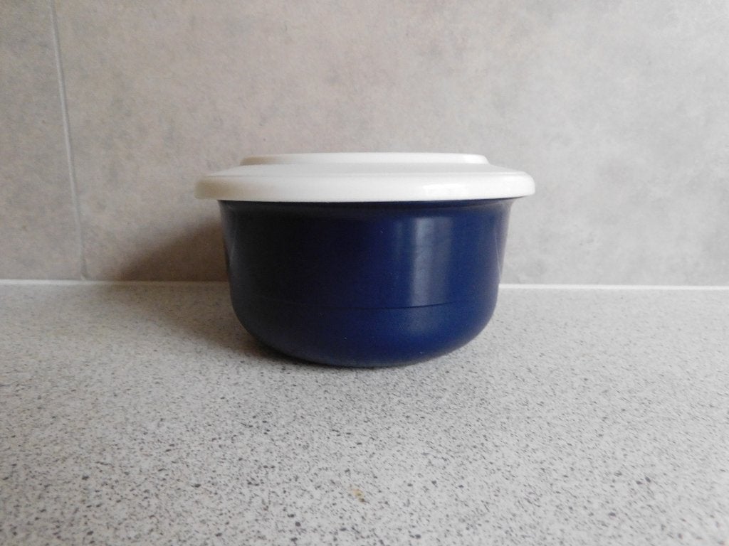 Tupperware Preludio Partykom Indigo Wit 450 ml, Gebruikt, Blauw, 450 ml, Ophalen of Verzenden