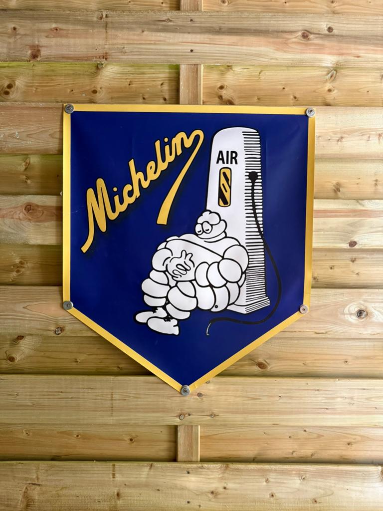 Retro Michelin Banner, Ophalen of Verzenden, Zo goed als nieuw, Reclamebord