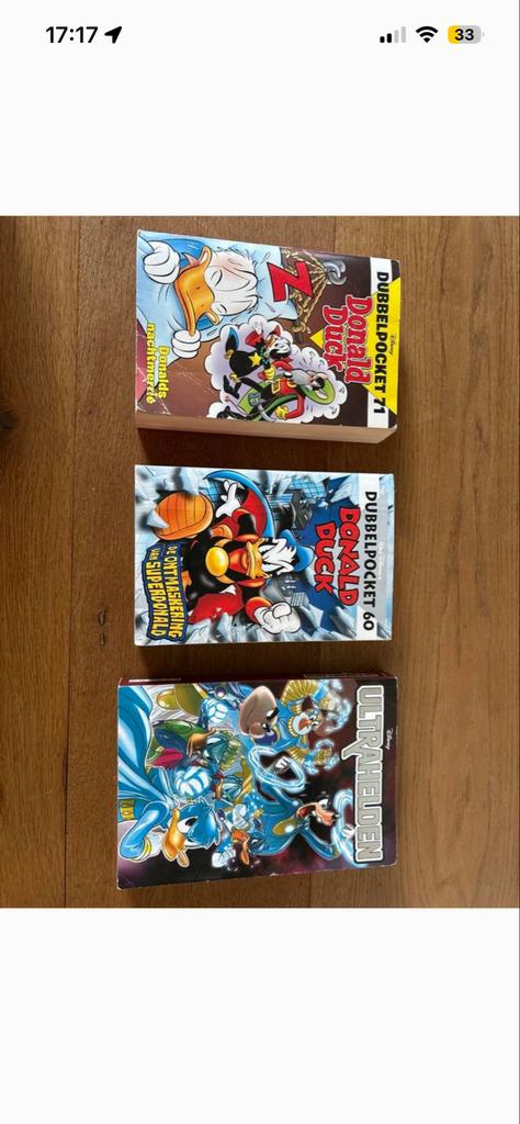 Donald Duck Dubbelpocket 60, 71 en Ultrahelden voor alle 3, Boeken, Strips | Comics, Ophalen of Verzenden, Zo goed als nieuw