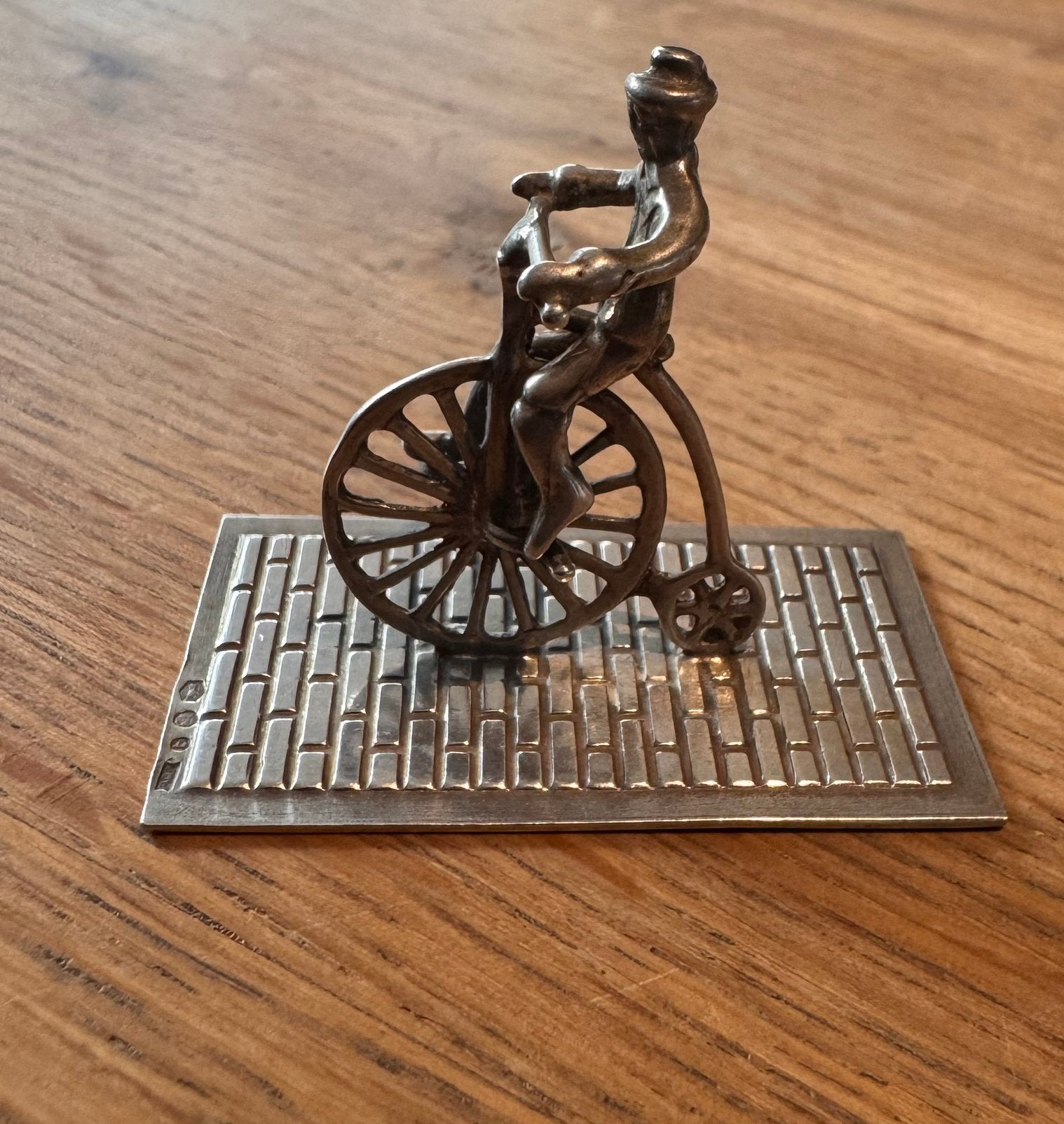Zilveren miniatuur fiets hoge Bi hollands zilver 4 keuren, Ophalen of Verzenden, Zilver