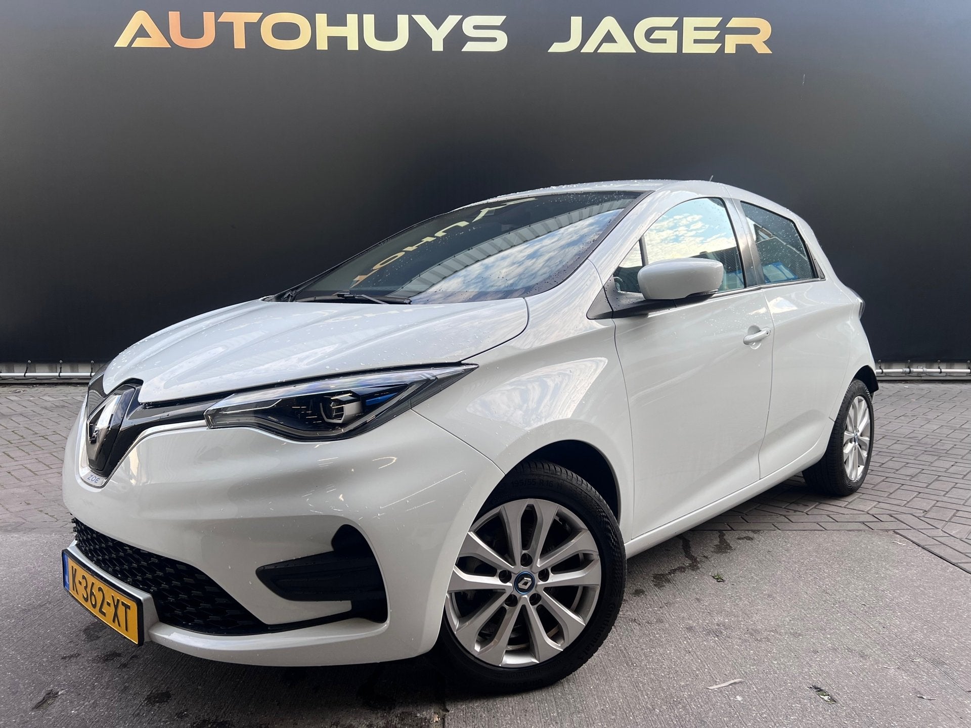 Renault ZOE R110 Life 52 kWh (ex Accu) - Keyless Navi Parkee, Auto's, Dealer onderhouden, Gebruikt, Zwart, Leder en Stof