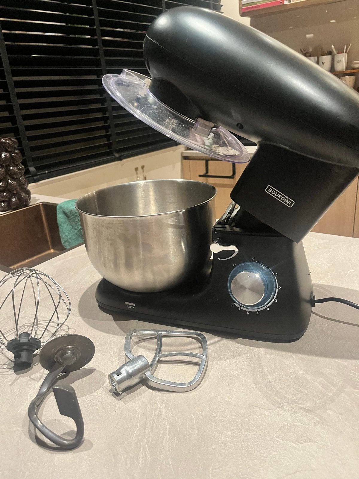Bourgini Keukenmachine - Zwart - Zo goed als nieuw, 3 tot 4 liter, Ophalen, Zo goed als nieuw, 3 snelheden of meer