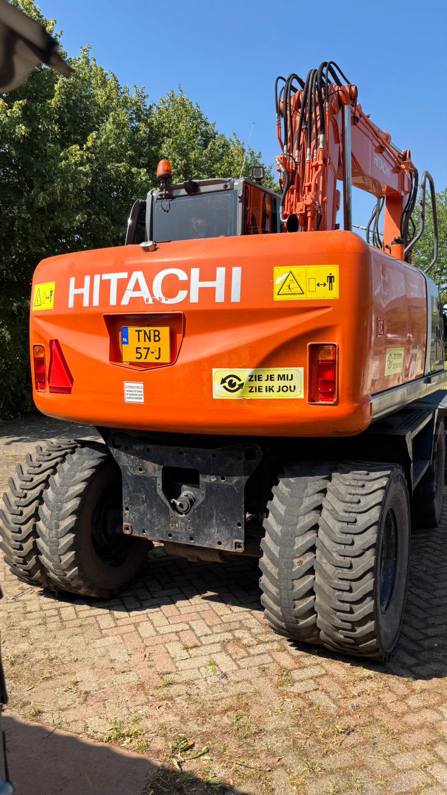 Hitachi zaxis140, Ophalen, Graafmachine