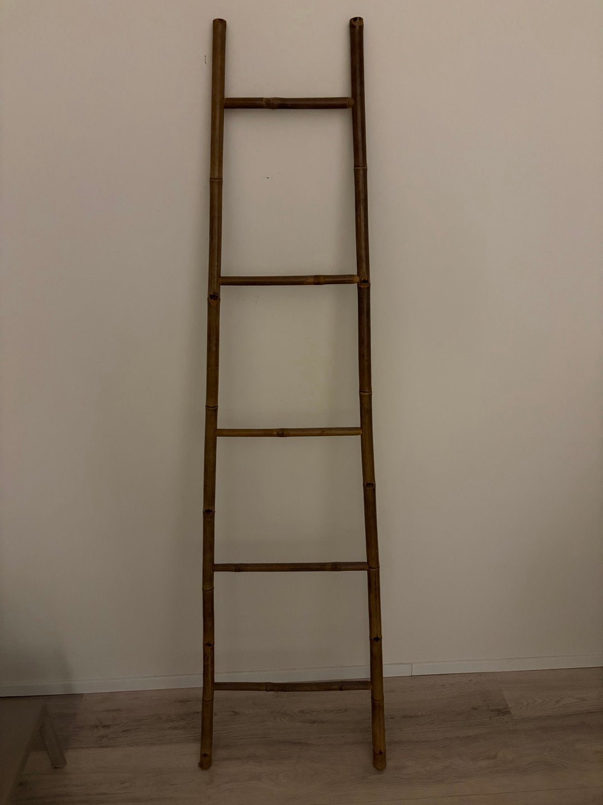 Decoratieve bamboe ladder - perfect voor handdoeken of plaid, Ophalen, Gebruikt, Ladder, 2 tot 4 meter