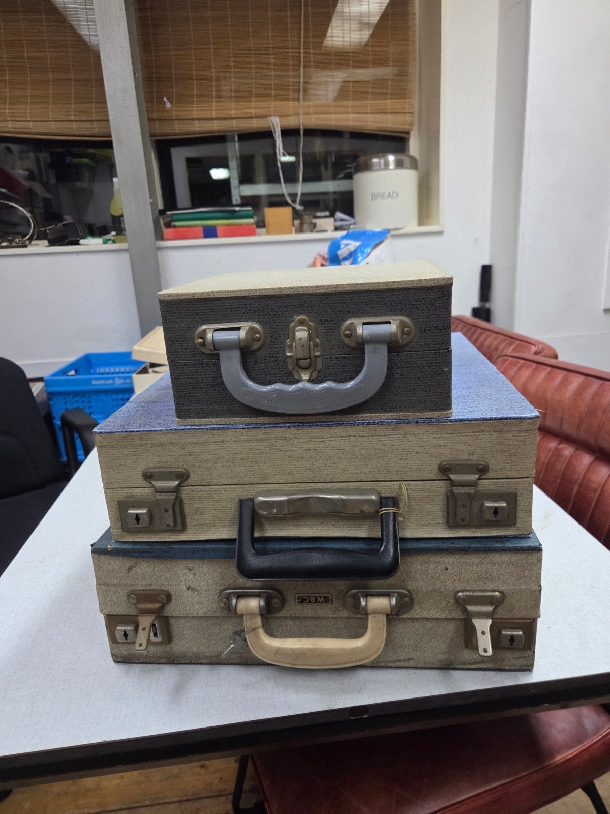 Set van 3 Vintage platen Koffers - Decoratief en Praktisch, Verzamelen, Ophalen of Verzenden