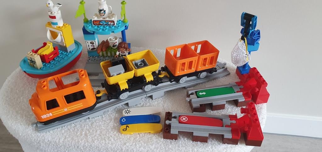 Duplo trein met rails en accessoires, Kinderen en Baby's, Ophalen of Verzenden, Duplo