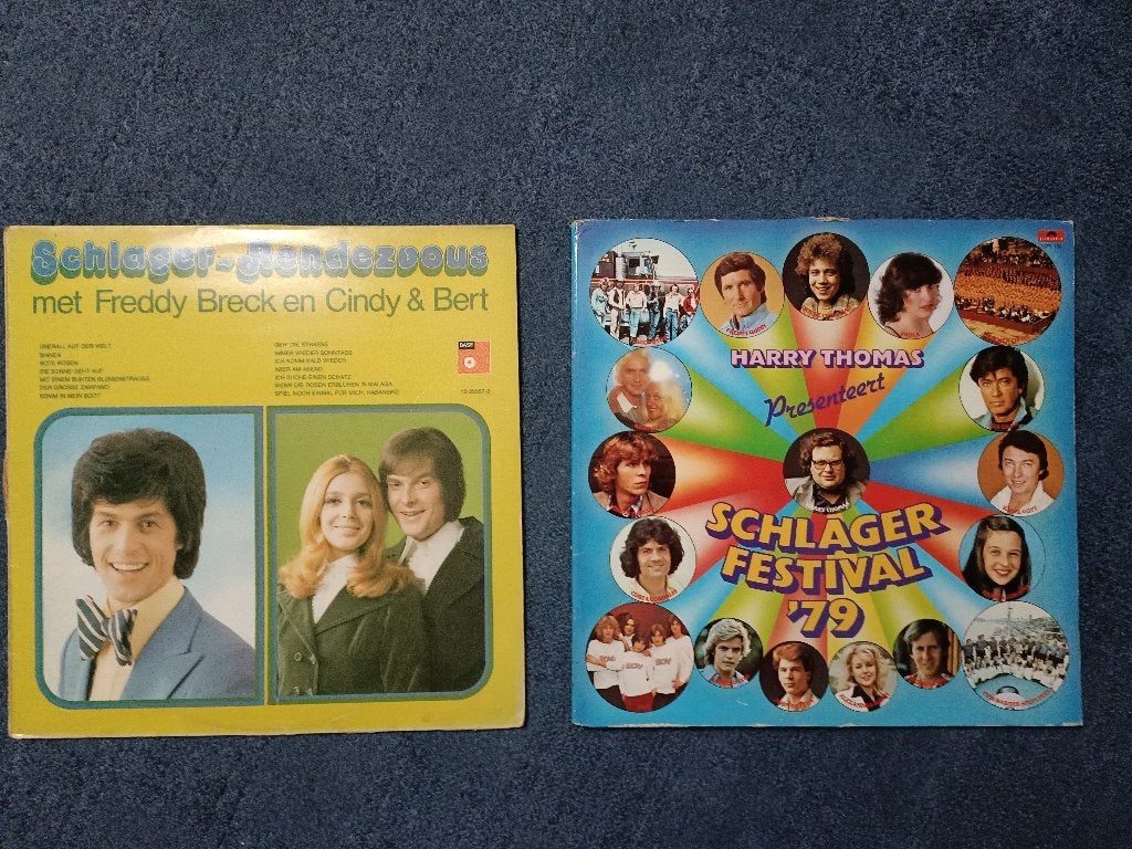 2 verschillende LP's met Duitse "Schlager" muziek., Fotohoes, LP, Gebruikt, Traditioneel en Volksmuziek