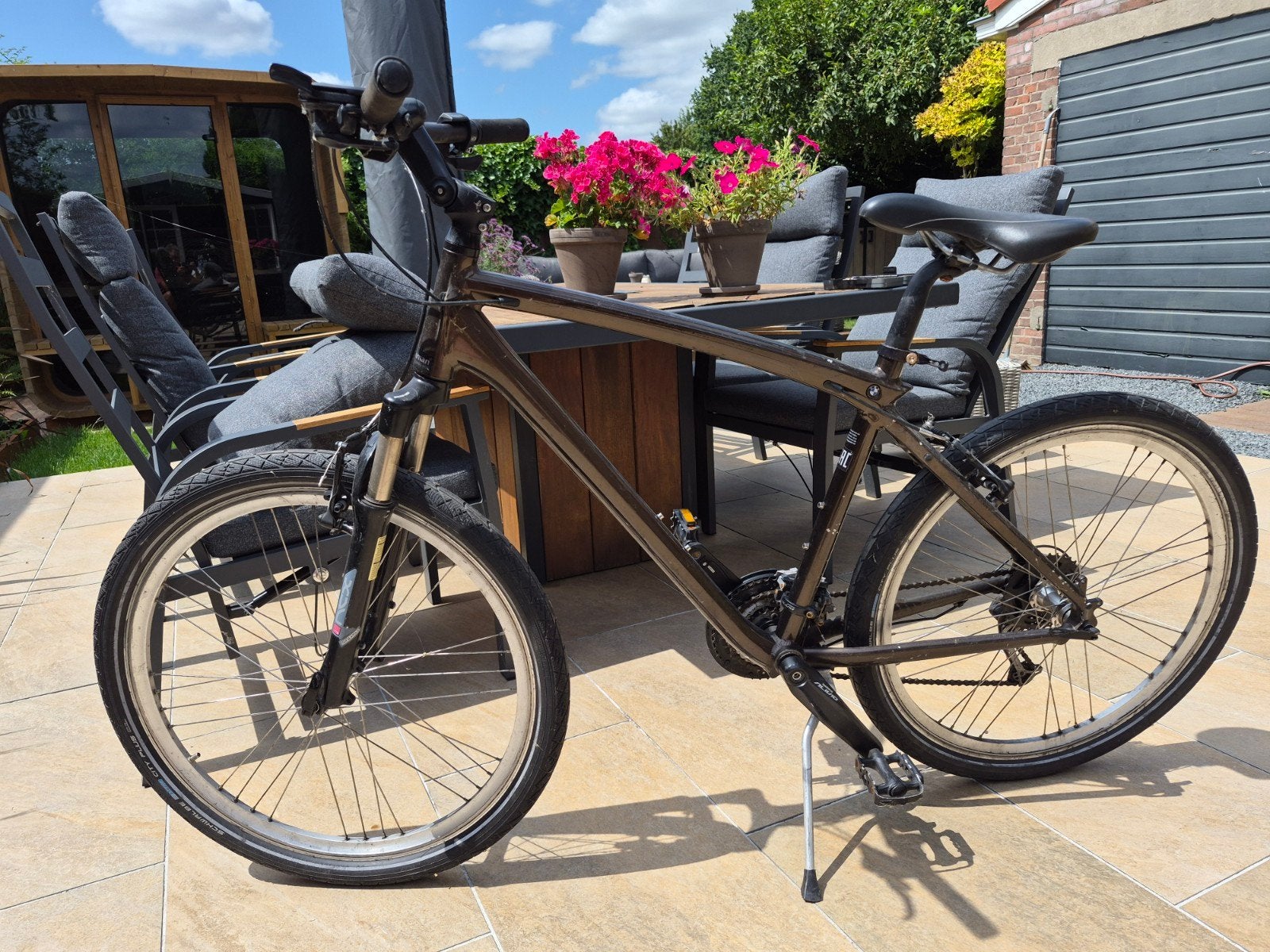 BMW fiets met vering en 27 versnellingen, 28 inch, Gebruikt, Vering, Velgrem