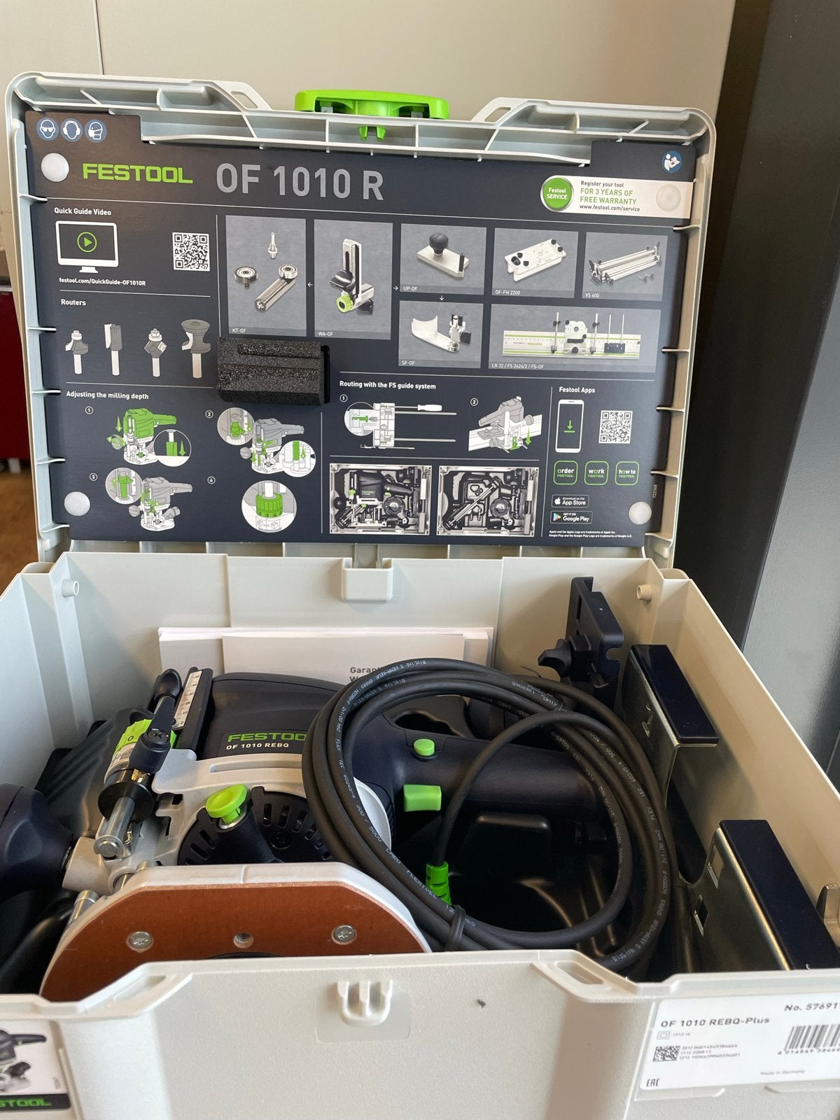 Festool OF1010 REBQ bovenfrees machine, Doe-het-zelf en Verbouw, Ophalen of Verzenden, Zo goed als nieuw, Elektrisch, Bovenfrees