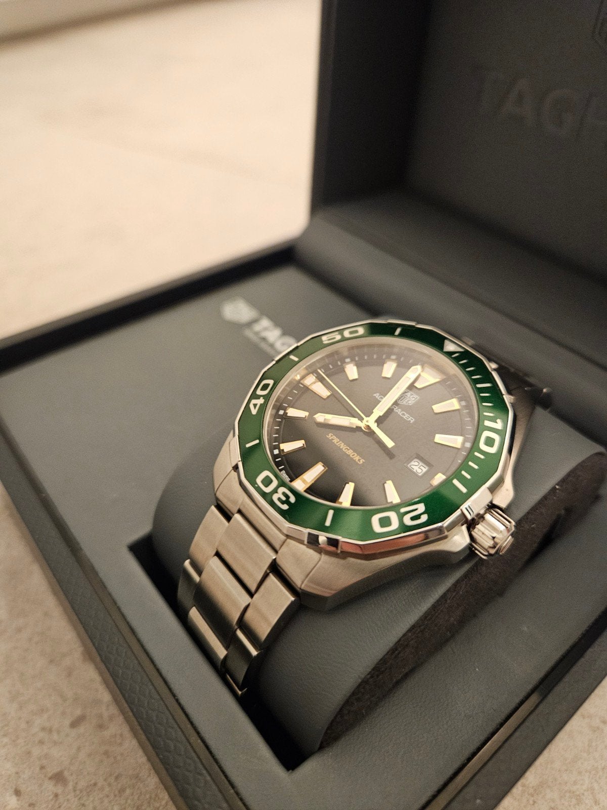 TAG Heuer Aquaracer Springboks Limited Edition, Ophalen, Staal, Staal, Polshorloge