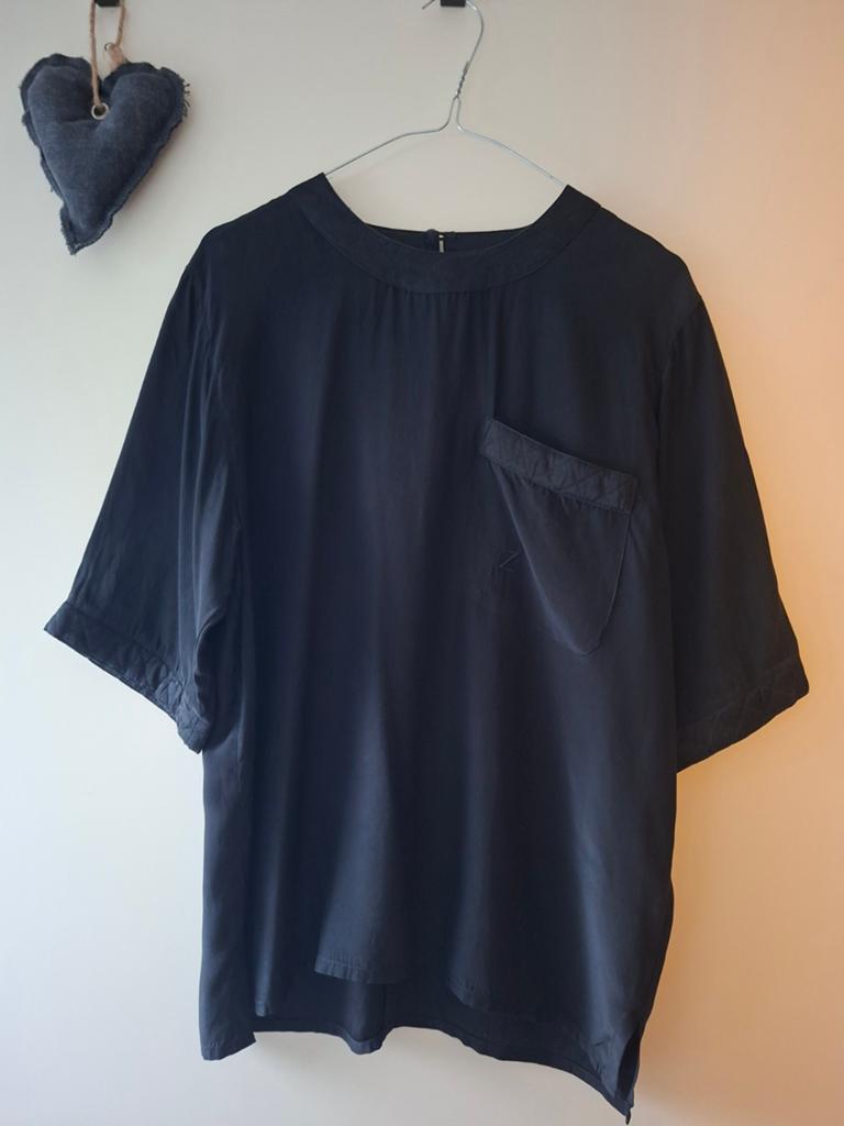 Zapa - zijden blouse - maat 38, Maat 38/40 (M), Verzenden, Zwart, Zo goed als nieuw