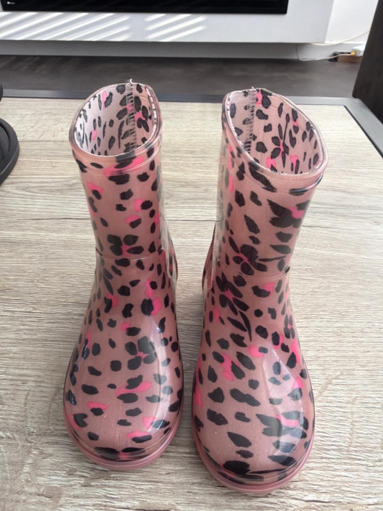 Meisjes regenlaarzen maat 22 - Roze met panterprint, Ophalen of Verzenden, Zo goed als nieuw, Meisje, Laarzen