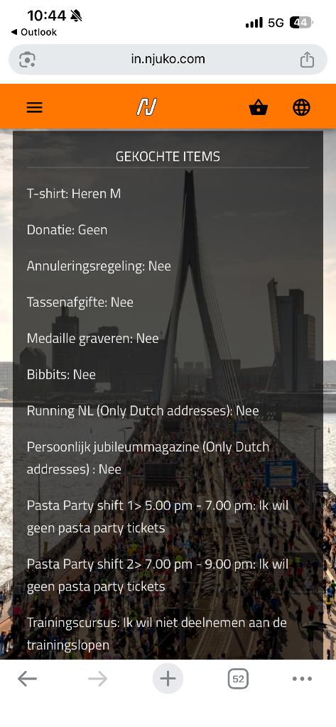 Ticket marathon rotterdam, Tickets en Kaartjes, Eén persoon