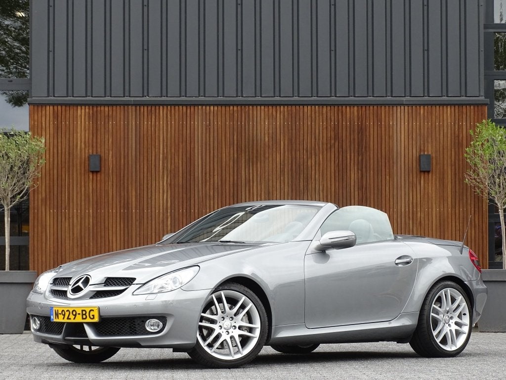Mercedes-Benz SLK 350 305PK V6 AMG / Harman Kardon / Nappa /, Auto's, Mercedes-Benz, Automaat, Zwart, Cabriolet, 2 stoelen