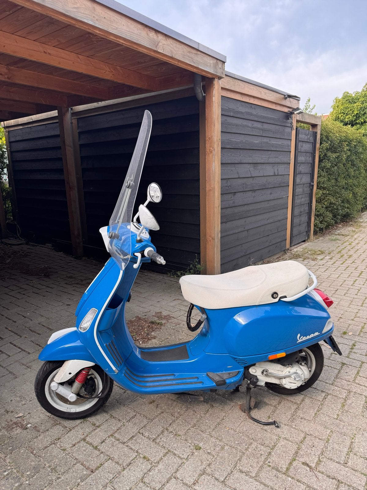 Vespa piaggio Blauw kenteken - Goed onderhouden, Fietsen en Brommers, Ophalen, Gebruikt, Vespa S, Benzine