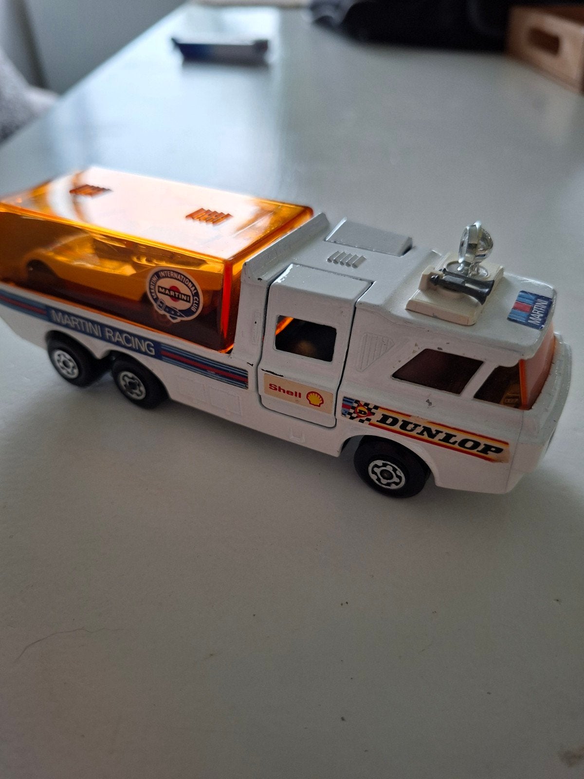 Matchbox Lesney Super Kings K-7 Racing Car Transporter, Ophalen of Verzenden, Zo goed als nieuw