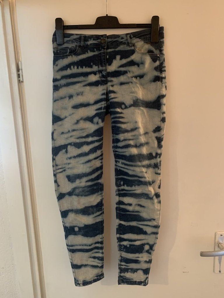 Blauw/witte broek van Bandolera. Maat M, Kleding | Dames, Maat 38/40 (M), Blauw, Ophalen of Verzenden, Zo goed als nieuw
