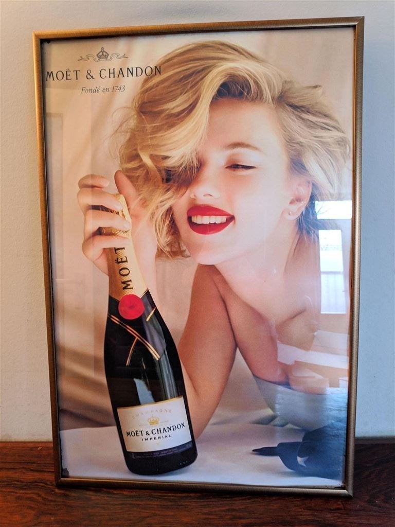 Moët & Chandon Champagne Brut Affiche Poster in Lijst, Verzenden, Nieuw, Frankrijk, Champagne