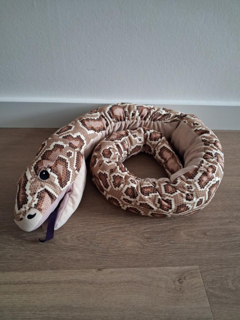 Knuffel Ikea Djungelskog slang python handpop L1520, Ophalen of Verzenden, Zo goed als nieuw, Overige typen