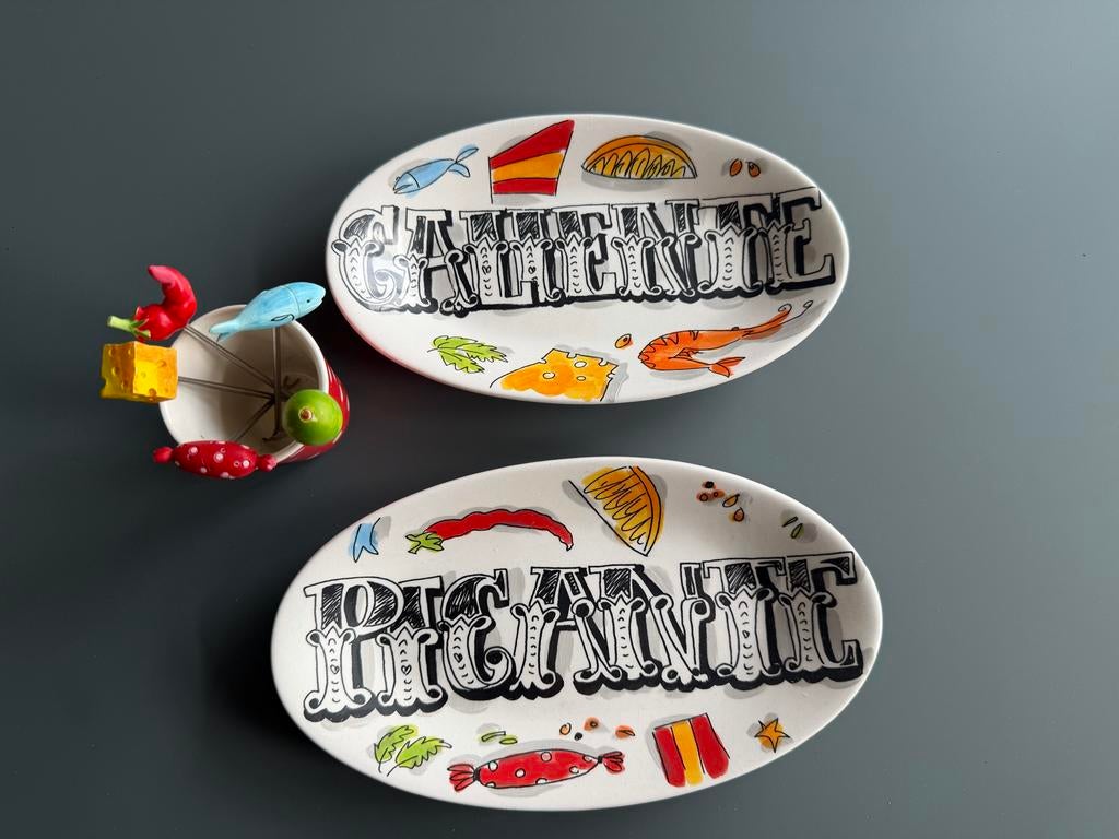 Blond Amsterdam Tapas Servies: 'Caliente' & 'Picante', Blond Amsterdam, Ophalen of Verzenden, Aardewerk, Schaal of Schalen