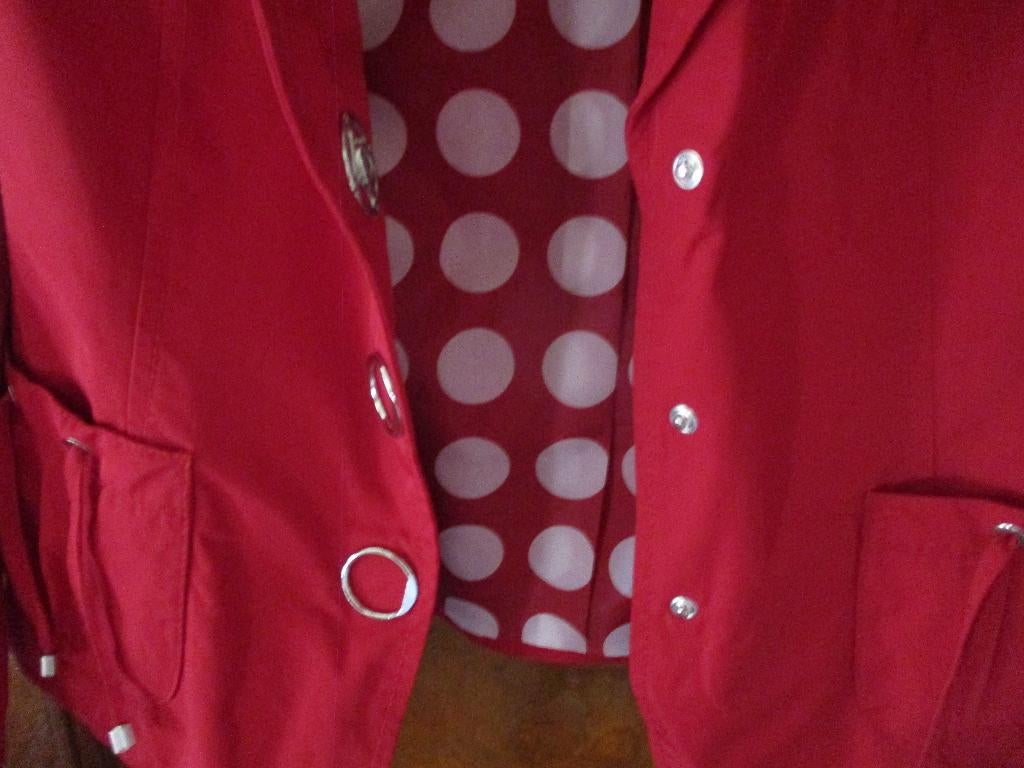 mj/NIEUW! MARCONA/jas/zomerjas/40/voering rood/witte dots, Maat 38/40 (M), Verzenden, Nieuw, MARCONA