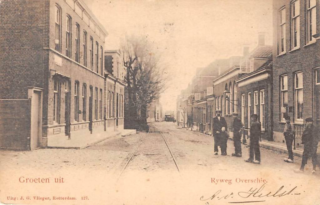 Overschie Ryweg 1902 Tram Vlieger No. 127 Rotterdam, Verzenden, Voor 1920, Gelopen, Zuid-Holland
