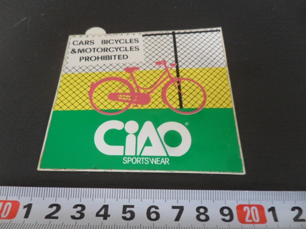 sticker CIAO sportswear fiets cars bicycles motorcycles proh, Ophalen of Verzenden, Zo goed als nieuw