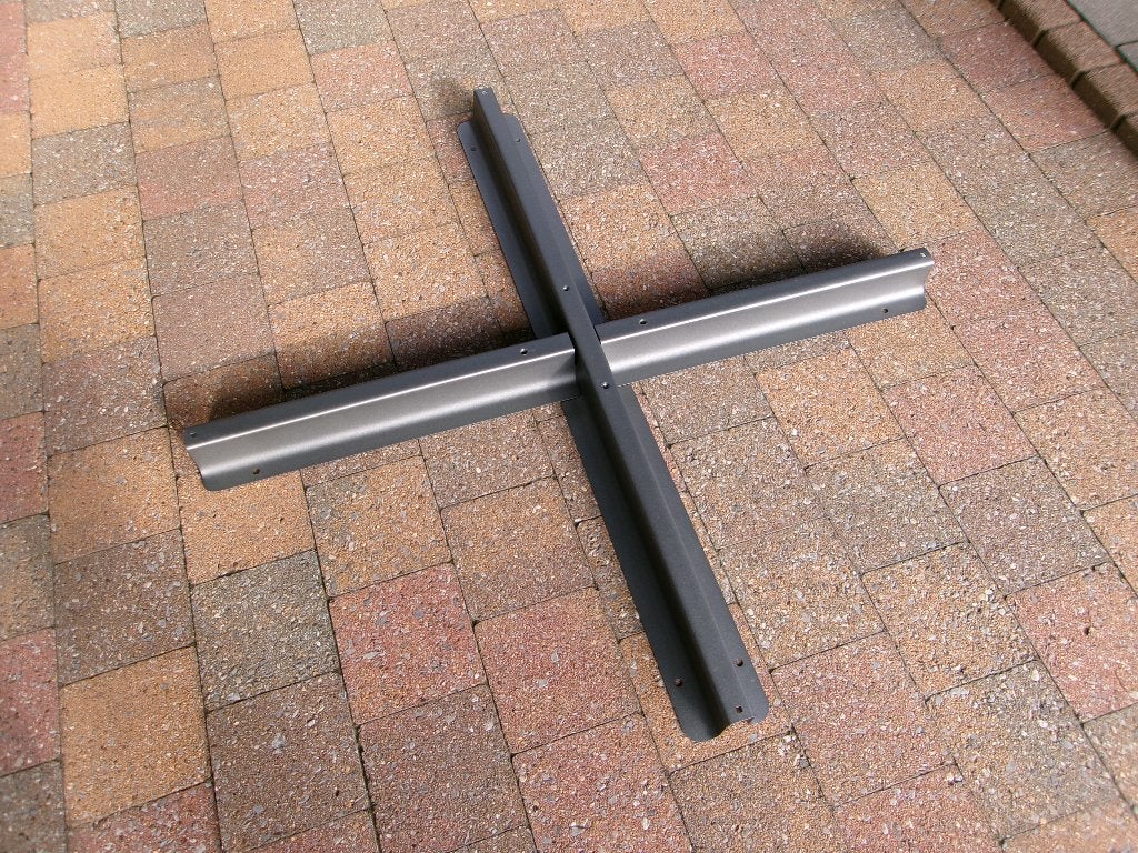 nieuwe metalen kruis parasolvoet, Tuin en Terras, Ophalen of Verzenden, Nieuw, Minder dan 1 meter, Parasolvoet