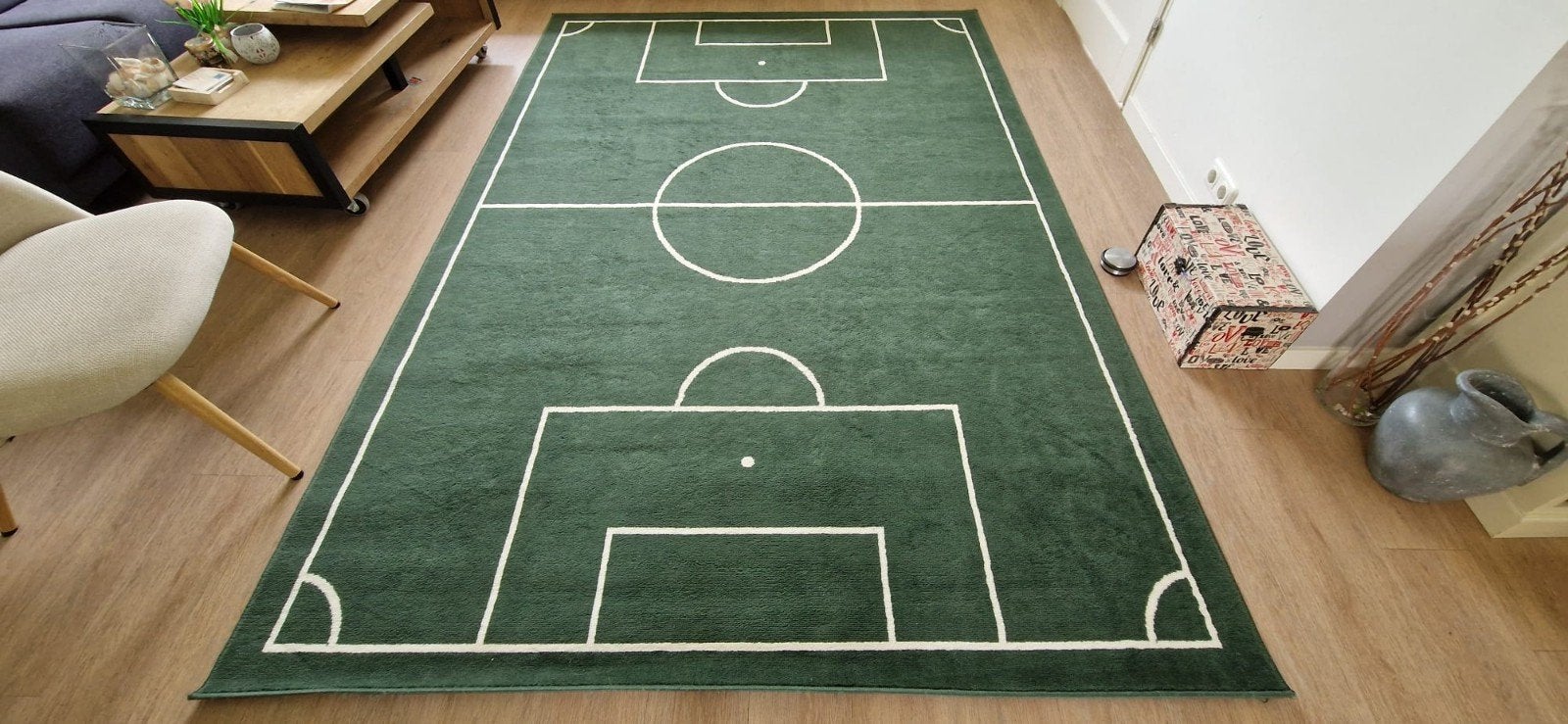 Voetbaltapijt lengte 2,8 breedte 1,91 m, Gebruikt, 150 tot 200 cm, 200 cm of meer, Rechthoekig