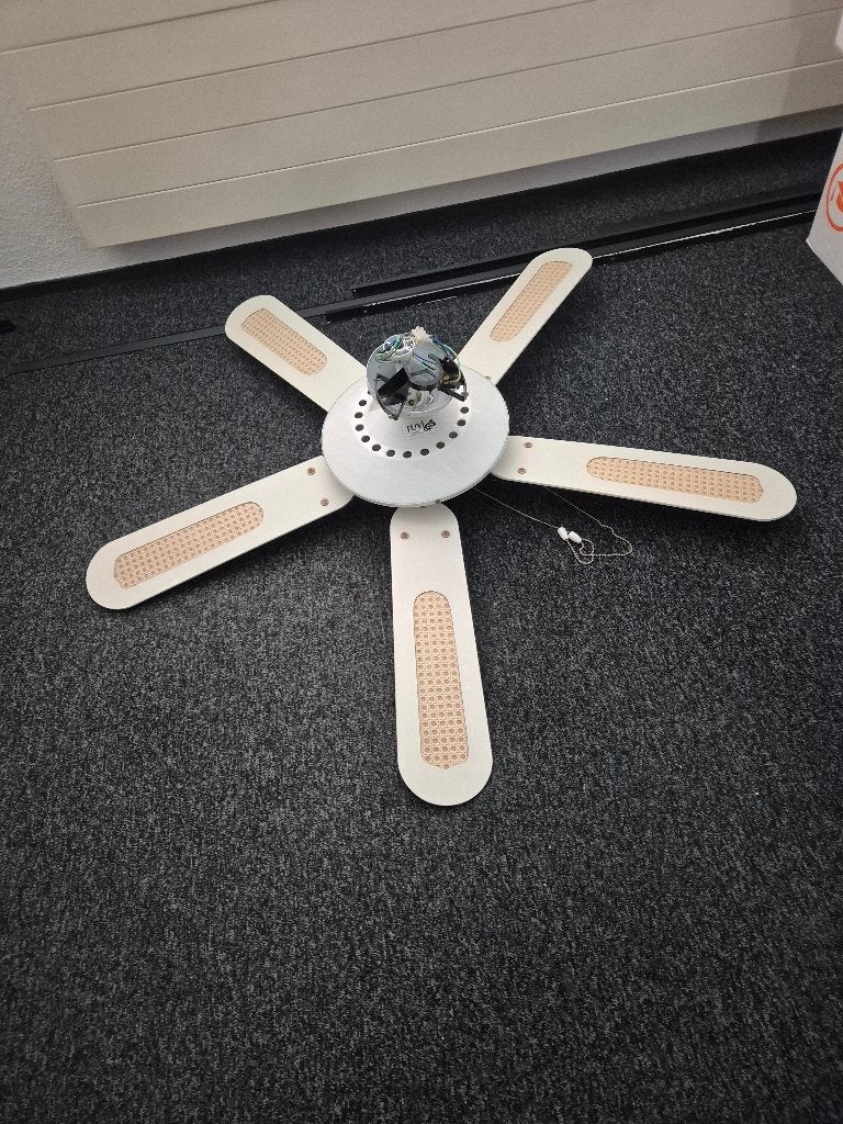 Plafondventilator, 5 bladen met trekkoord (wit) - 3 stuks, Witgoed en Apparatuur, Ophalen, Gebruikt, Plafondventilator