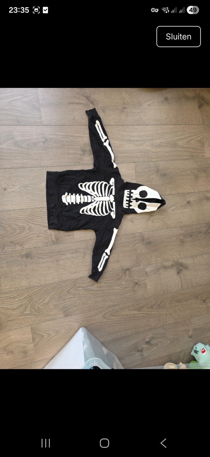 H&M Skelet Trui Maat 98/104, Ophalen of Verzenden