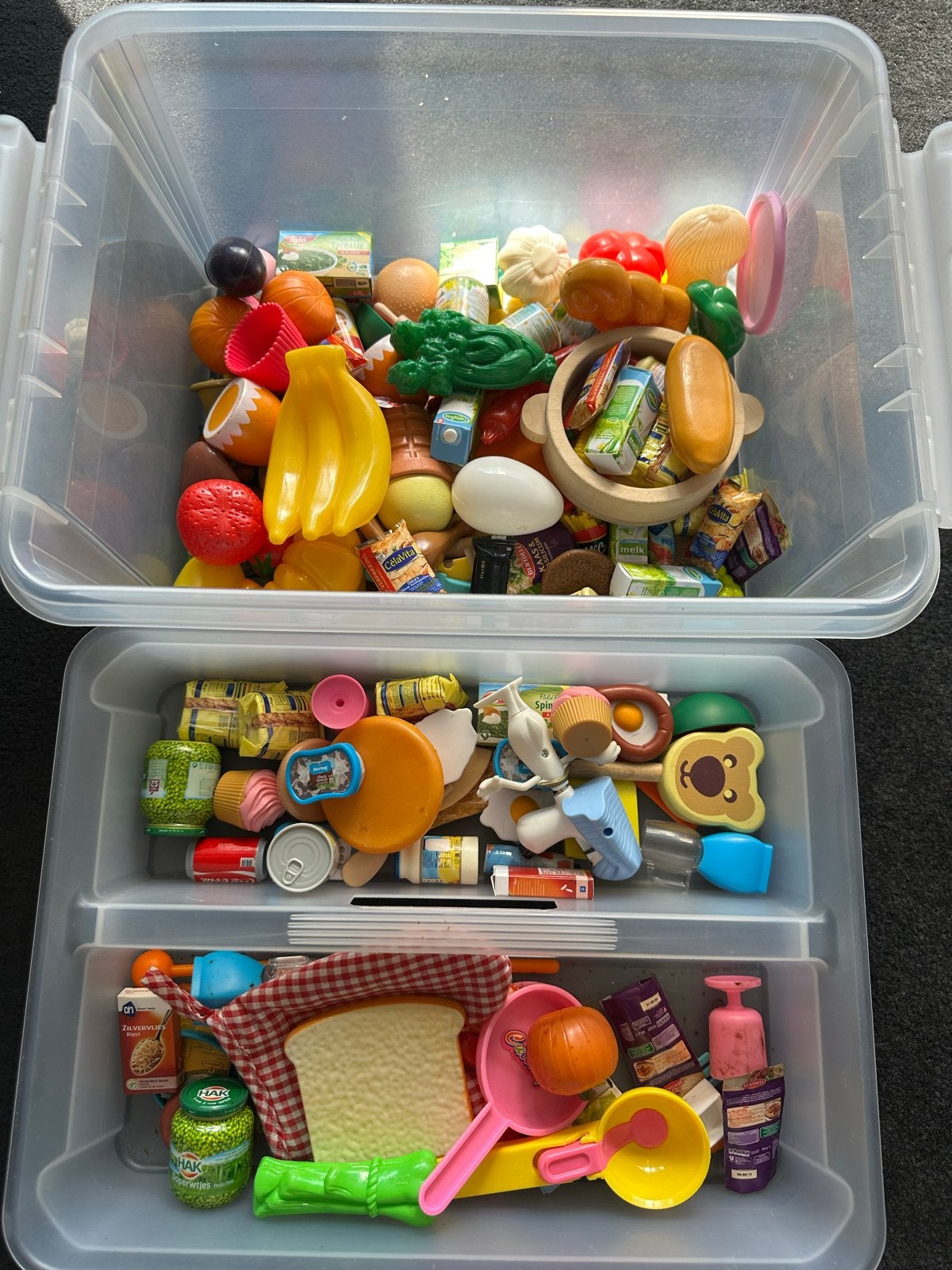 Grote doos vol boodschappen mini's en speelgoed, Ophalen, Gebruikt, Jongen of Meisje