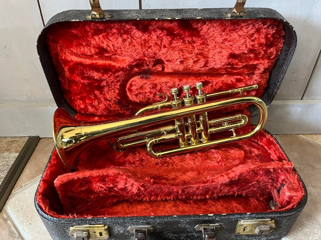 Vintage Pan-American Cornet (Conn) - 1950 - Topstaat!, Muziek en Instrumenten, Blaasinstrumenten | Trompetten, Ophalen of Verzenden