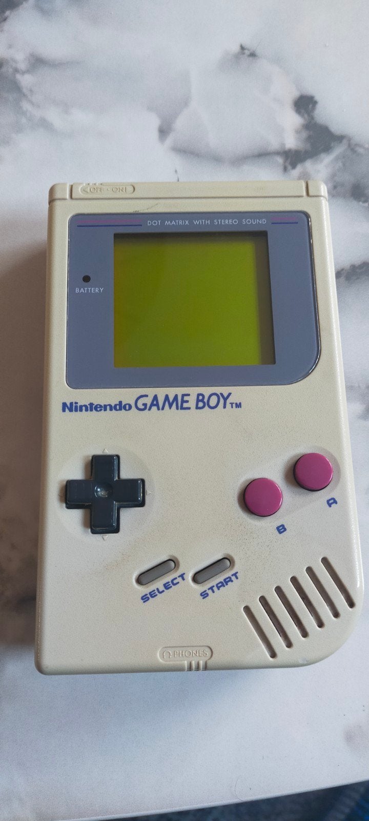 Originele gameboy inclusief spellen waaronder Pokemon Blue, Ophalen, Gebruikt, Game Boy Classic