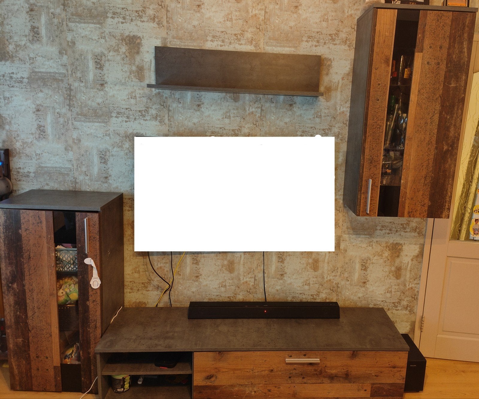 Tv wandmeubel., Ophalen, Gebruikt, Minder dan 150 cm, Minder dan 100 cm