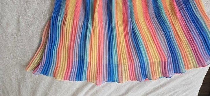 Next regenboog plissé rok, maat 146 (11 jaar), Gebruikt, Meisje, Ophalen of Verzenden, Jurk of Rok