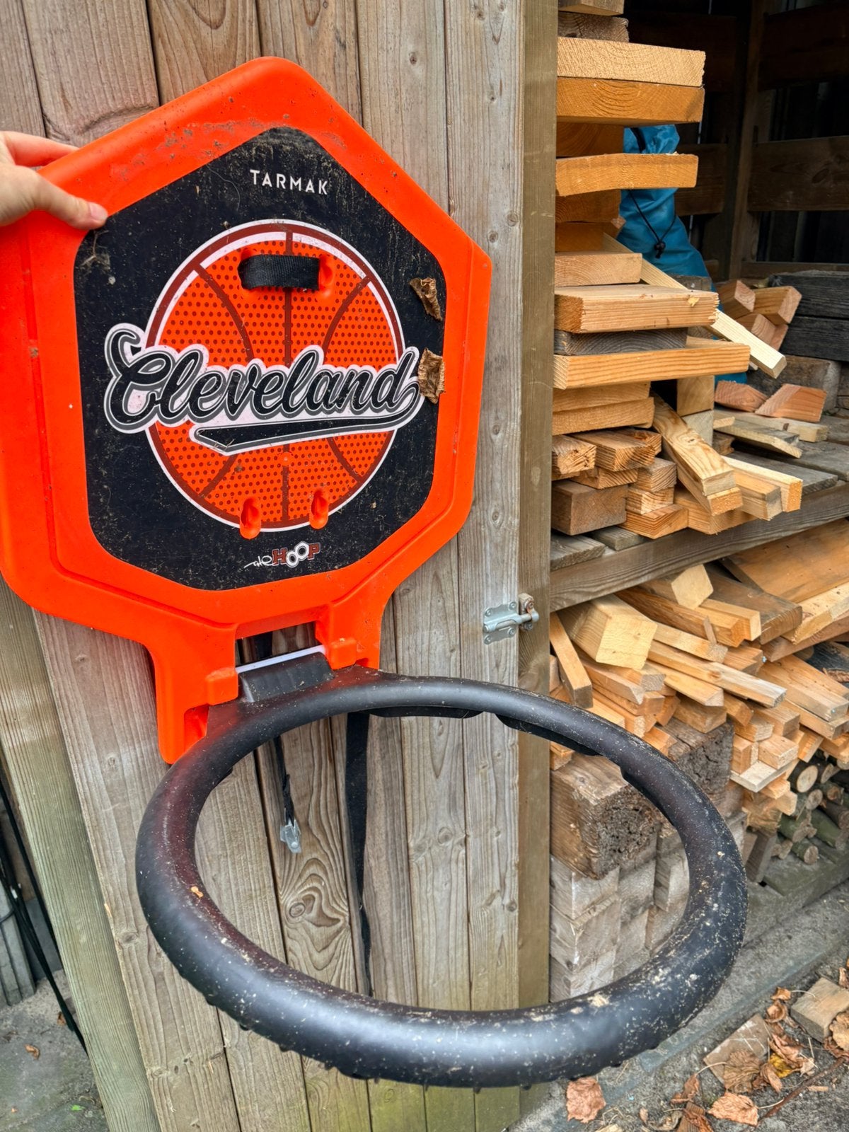 Basket voor aan paal of boom, Ophalen, Zo goed als nieuw, Ring, Bord of Paal