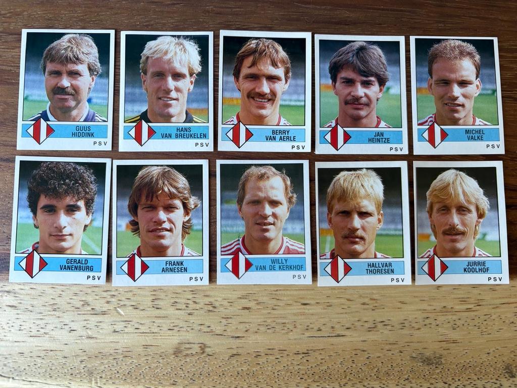 PSV Voetbal 87 Panini Spelerskaarten - Set van 10, Ophalen of Verzenden, Nieuw, PSV, Poster, Plaatje of Sticker
