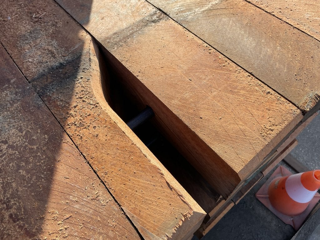Azobe hardhouten draglineschotten op voorraad, Doe-het-zelf en Verbouw, Ophalen of Verzenden, Nieuw